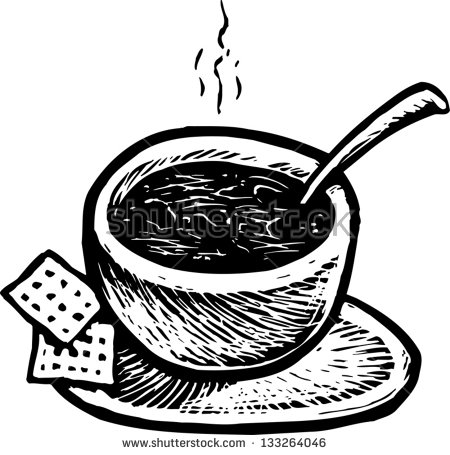 Bowl Of Chili Clip Art Black And White Black And White Vector