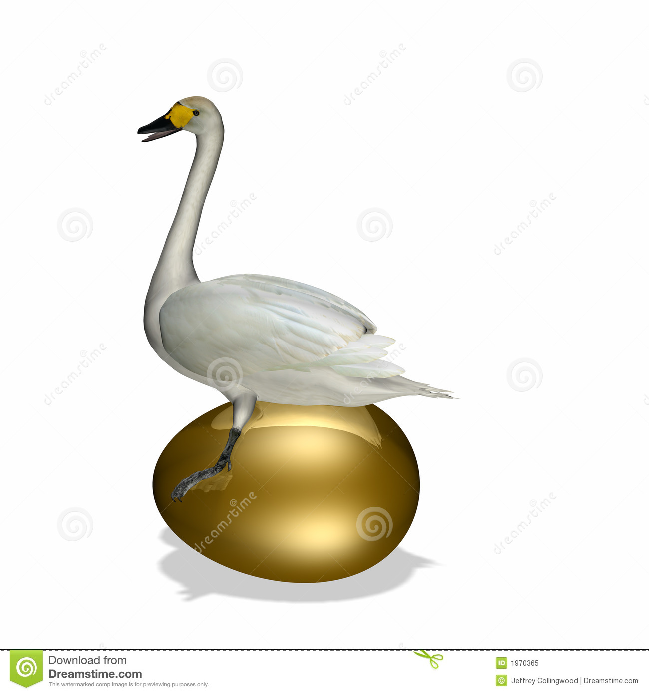 Goose Sitting On Golden Egg Royalty Free Stock Photo   Image  1970365