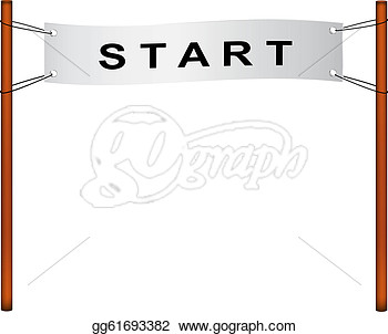 Vector Illustration   Starting Line  Stock Clip Art Gg61693382