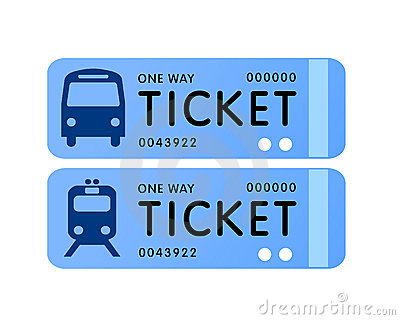 Vectored Illustrations Of Train And Bus Coach Tickets Useful For Web