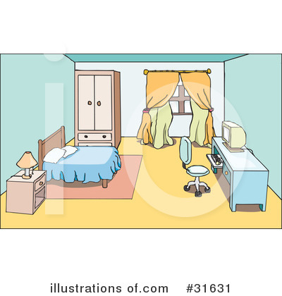 Bedroom On Rf Room Clipart Illustration By Platyplus Art Stock Sample