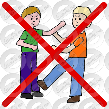Fight Picture For Classroom   Therapy Use   Great Do Not Fight Clipart
