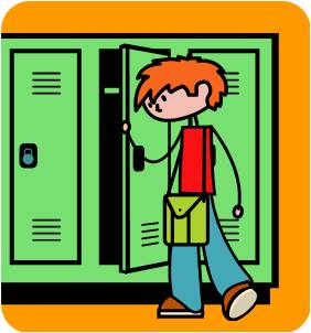 Open School Locker Clip Art Opening A Locker