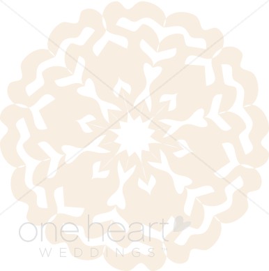 Clipart Lace Doily   Snowflake Wedding Clipart