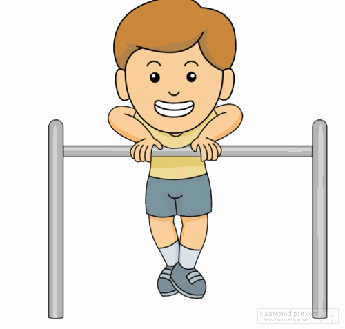 Sports Animated Clipart  Boy Exercise Bar On A Bar Animated