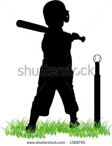 Tee Ball Player Stock Vector Illustration 1309755   Shutterstock