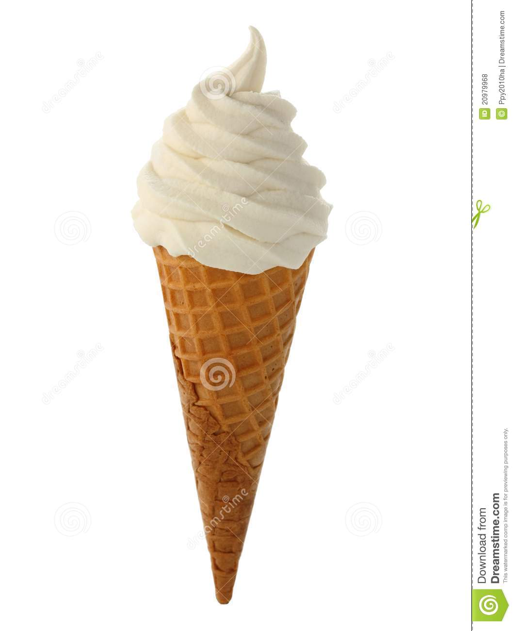 Soft Serve Ice Cream On White Background Royalty Free Stock Photos