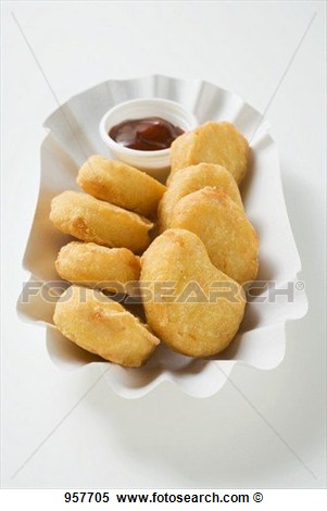 Stock Image Of Chicken Nuggets With Dip In Paper Dish 957705   Search