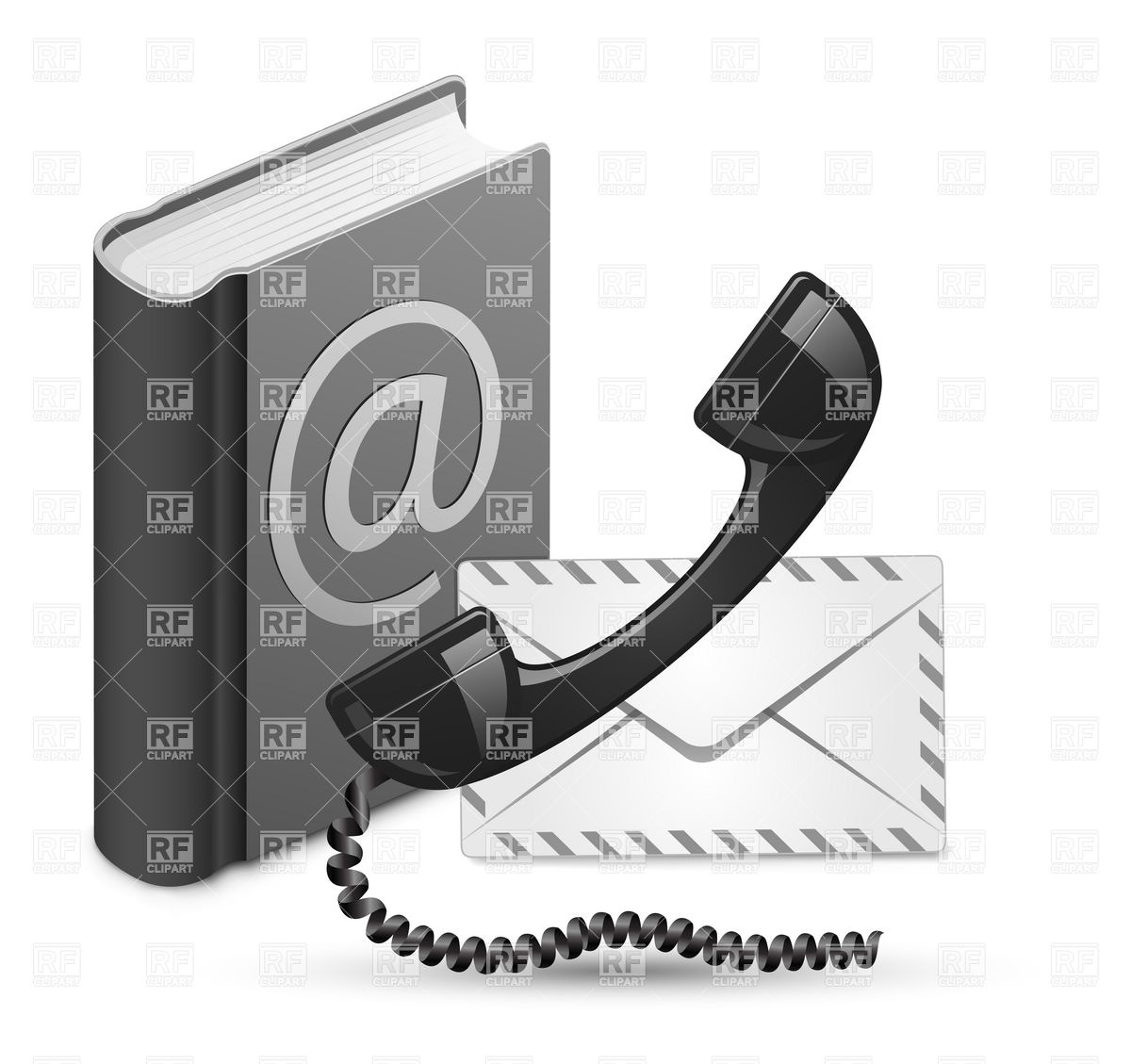 Phone Receiver Address Book Download Royalty Free Vector Clipart