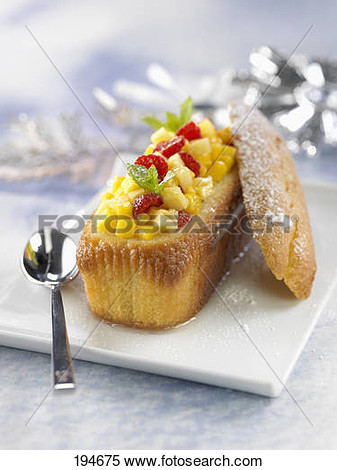 Pound Cake Stuffed With Fresh Fruit View Large Photo Image