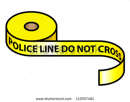 Roll Of Yellow Police Tape  Police Line Do Not Cross   Stock Vector