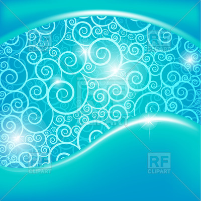 Blue Background With Curls Download Royalty Free Vector Clipart  Eps