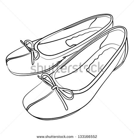 Flat Shoes Clipart Flat Women Shoes   Stock