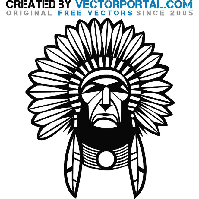 Indian Chief Graphics Vector   Download At Vectorportal