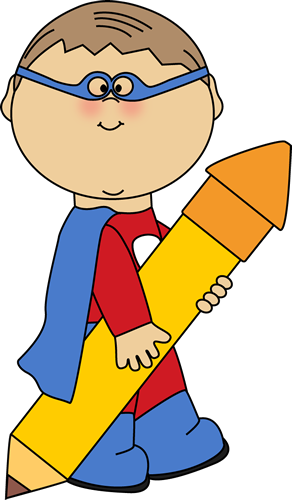 Superhero Boy With A Big Pencil Clip Art   Superhero Boy Flying Image