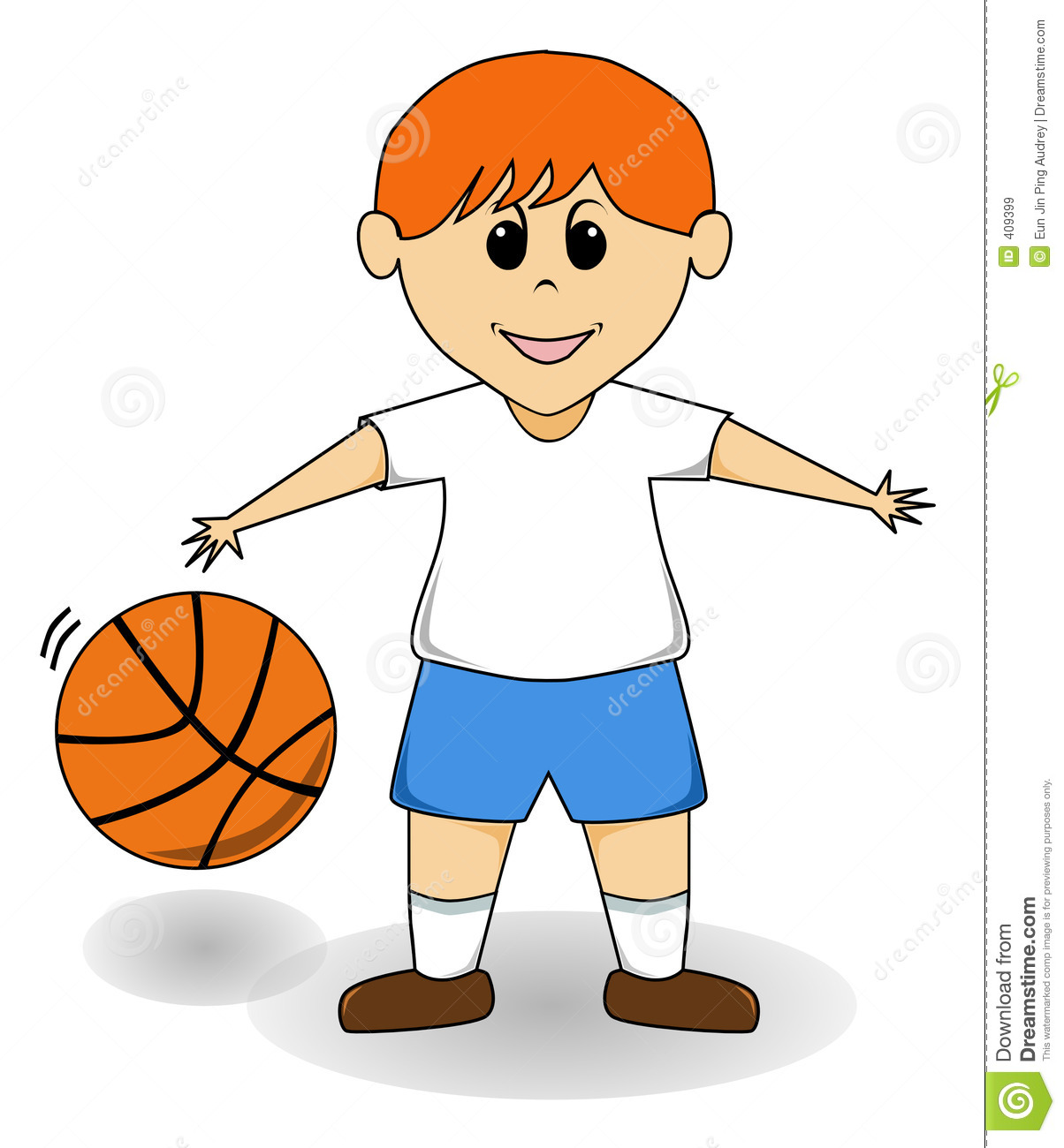 Cartoon Boy   Basketball Royalty Free Stock Images   Image  409399