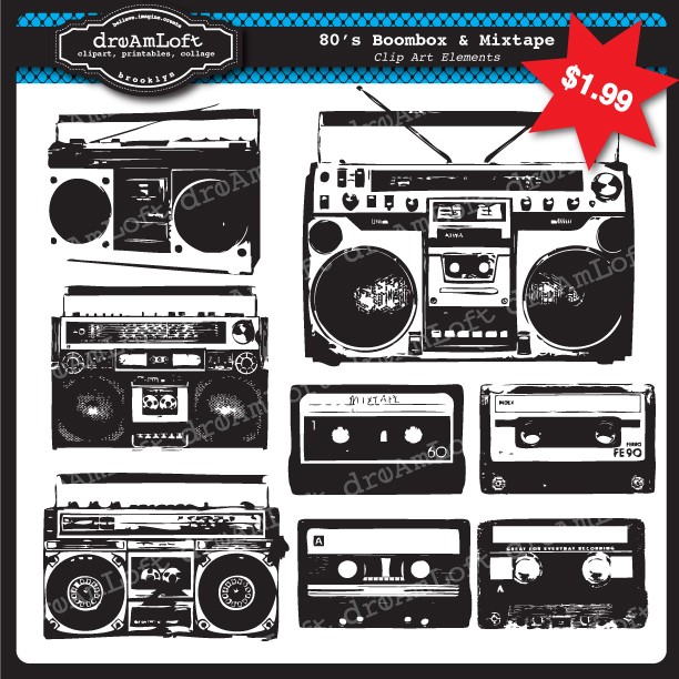80s Boombox Clip Art Http   Www Etsy Com Listing 65684167 Boombox And