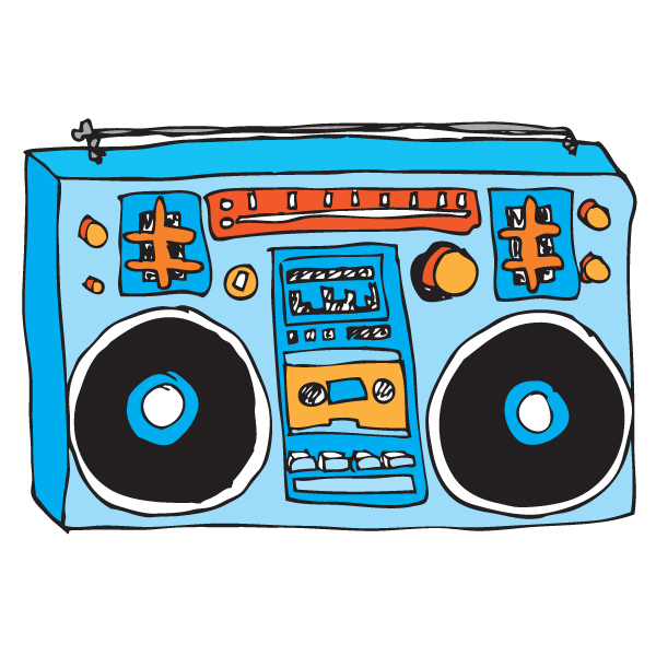 80s Boombox Clipart Boombox Drawing   Clipart Best