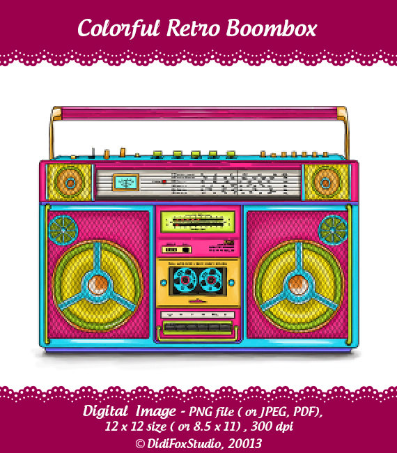 80s Boombox Clipart Retro Boombox Printable   Hd Walls   Find