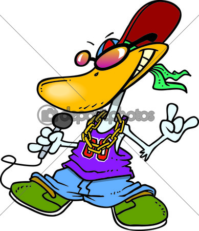 Cartoon Gangster Rapper Duck   Stock Vector   Ronleishman  13942283