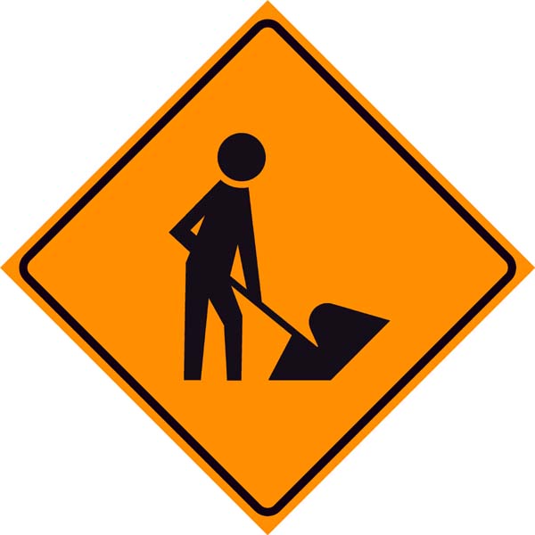 Man At Work Road Sign   Clipart Best