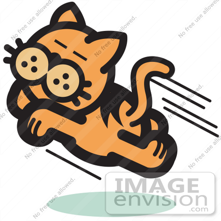 Running Cat Clipart An Happy Cat Running And