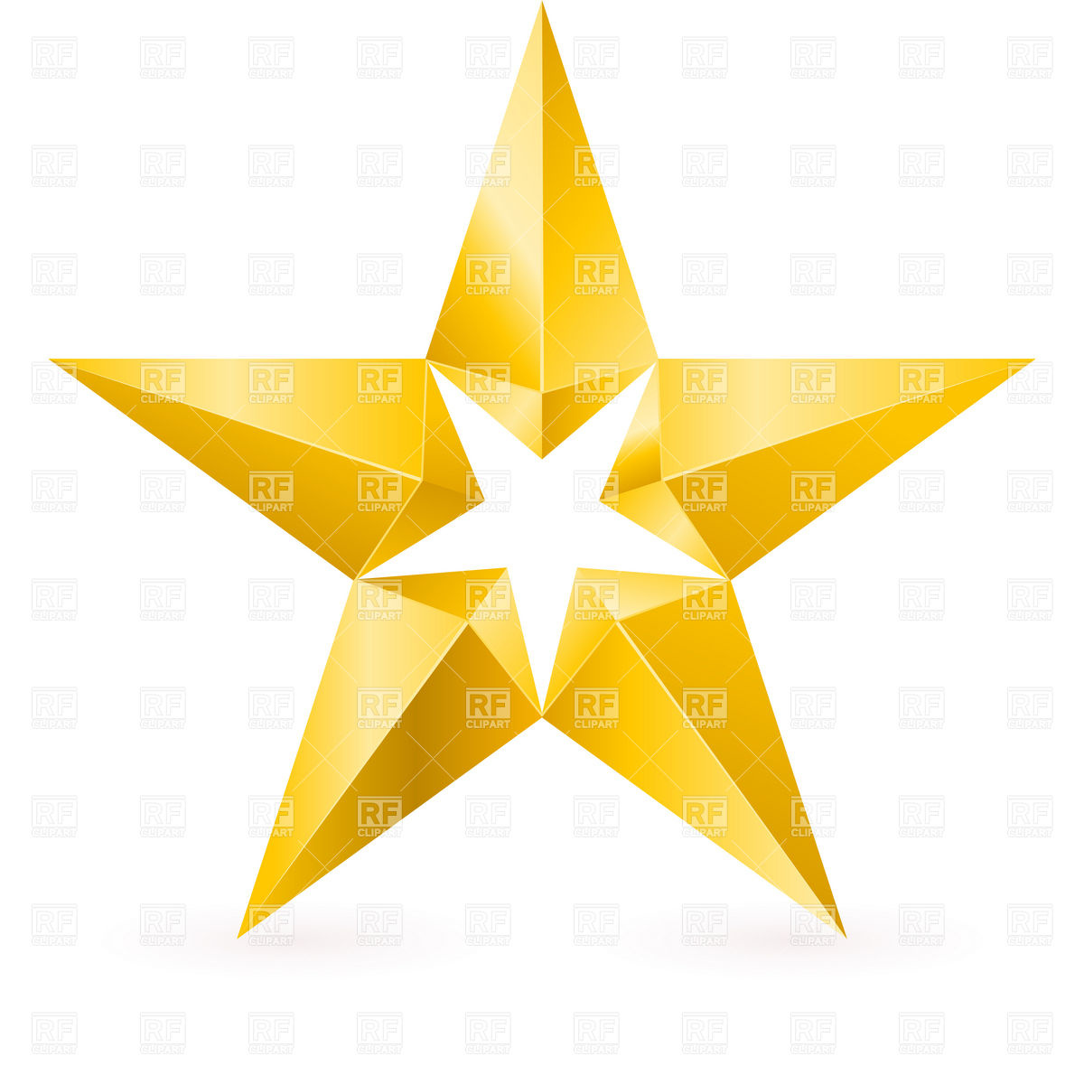 Star With Facets 9369 Objects Download Royalty Free Vector Clipart