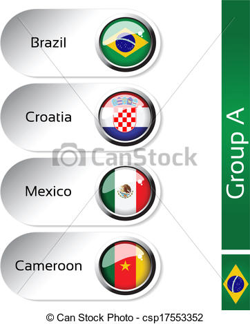 Vector   Vector Flags   Football Brazil Group A   Brazil Croatia