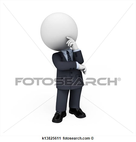 Clipart Of 3d White People As Business Man K13825611   Search Clip Art