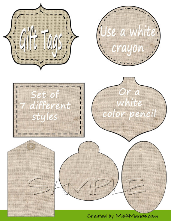Burlap Frames Clipart  Burlap Frames Clipart Pack With Burlap Tags    