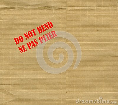Do Not Bend   Ne Pas Plier   International English And French Warning