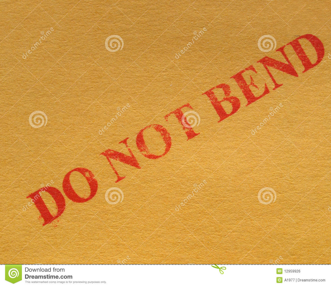 Do Not Bend Royalty Free Stock Image   Image  12959926