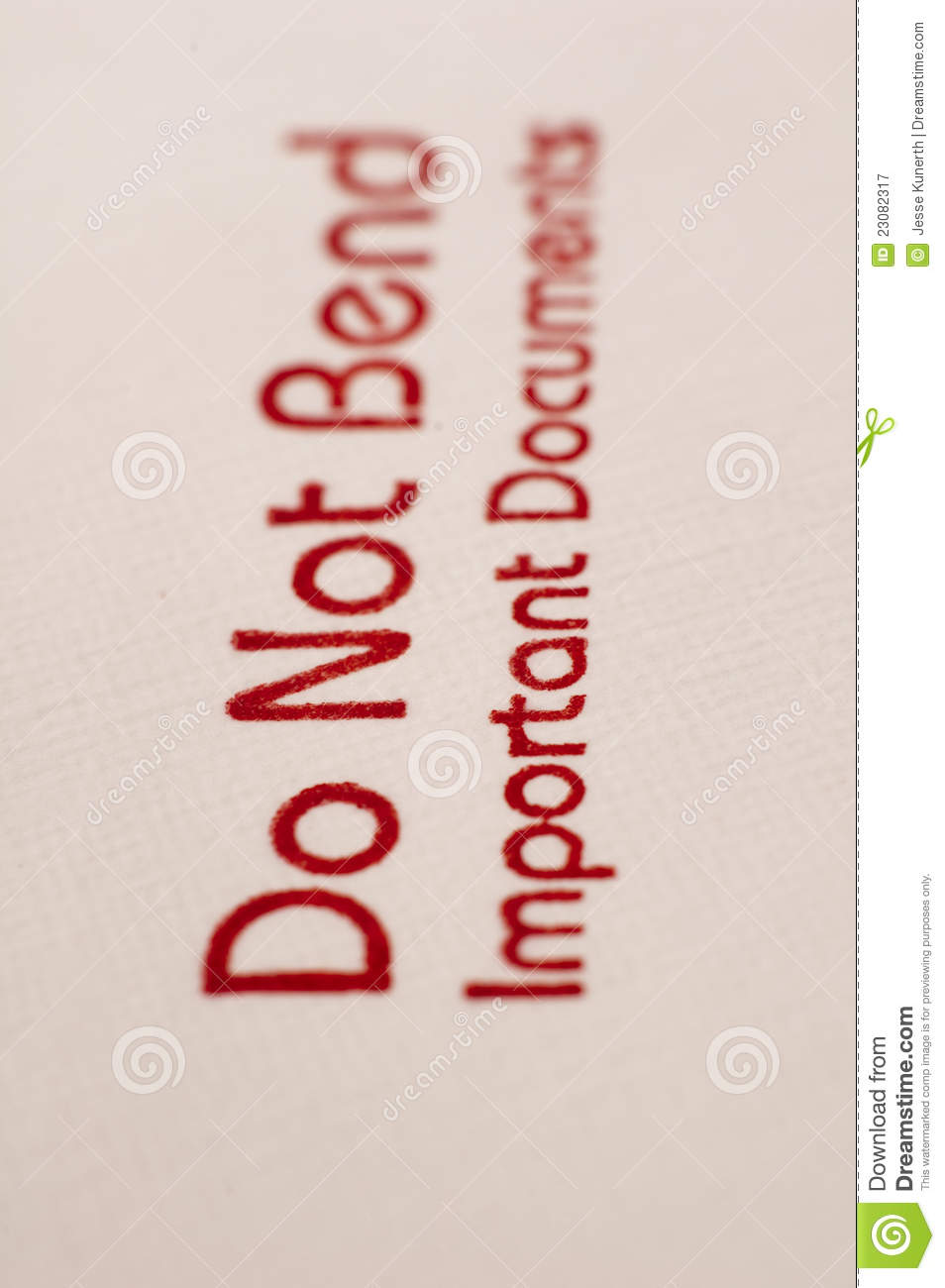 Do Not Bend Stamp Royalty Free Stock Photography   Image  23082317
