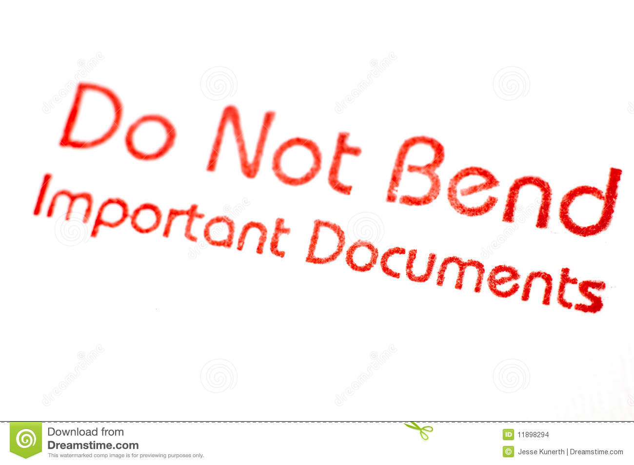 Do Not Bend Stamp Stock Images   Image  11898294