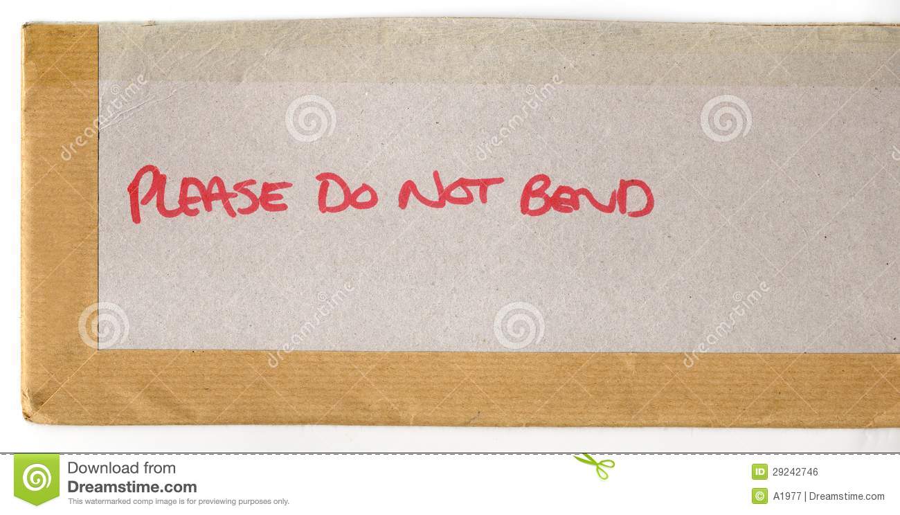 Please Do Not Bend Royalty Free Stock Image   Image  29242746
