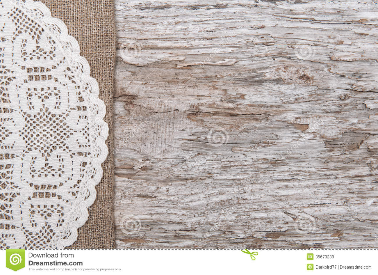 Royalty Free Burlap And Lace Background Old Wood Bordered By Burlap