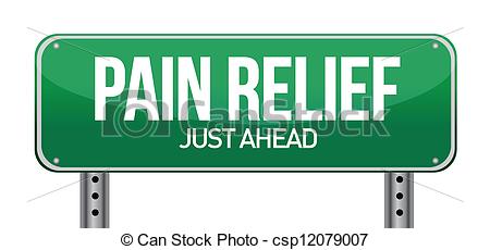 Vector Clipart Of Road Traffic Sign With A Pain Relief Concept