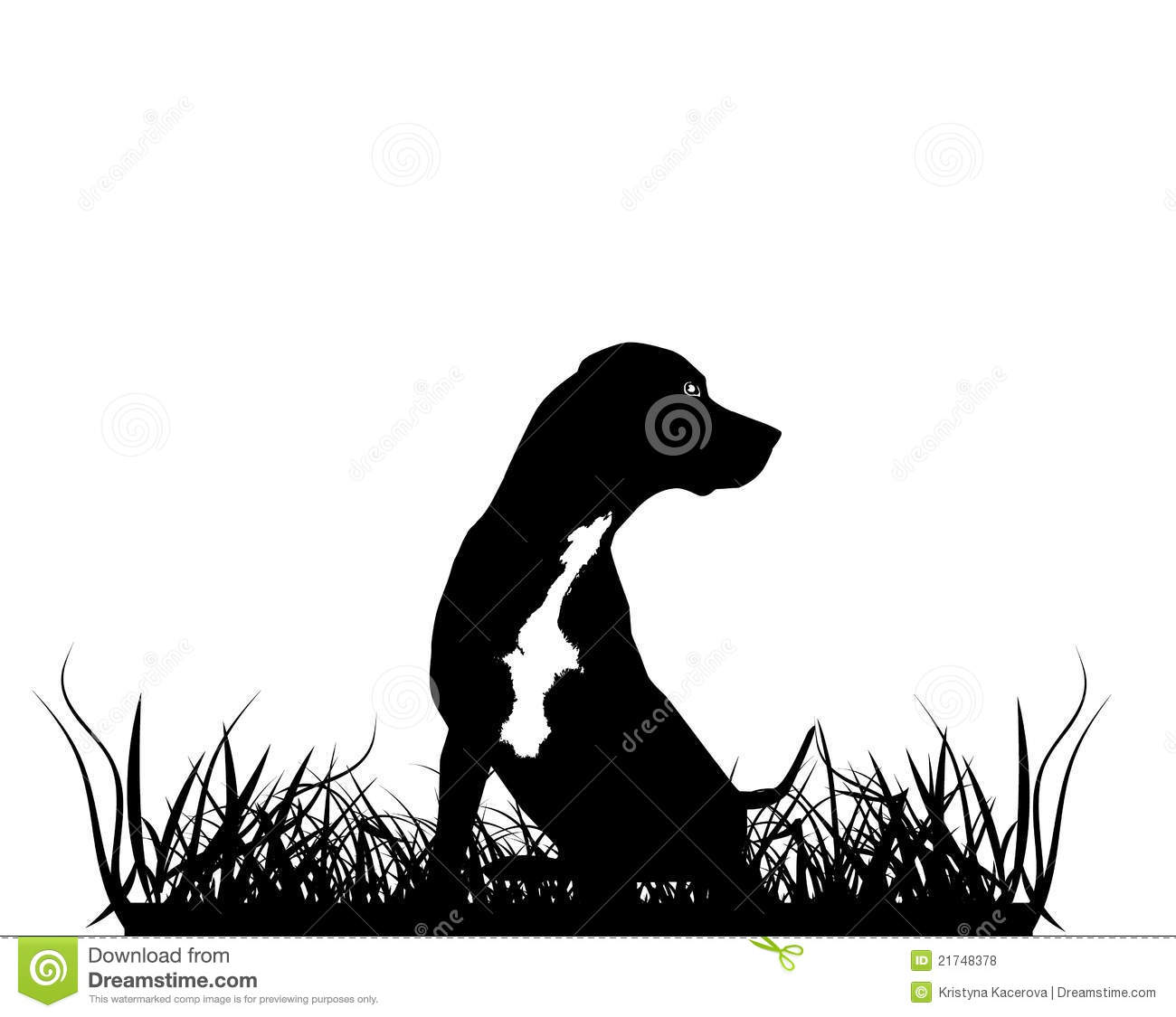 Black Silhouette Of Hunting Dog Royalty Free Stock Photos   Image
