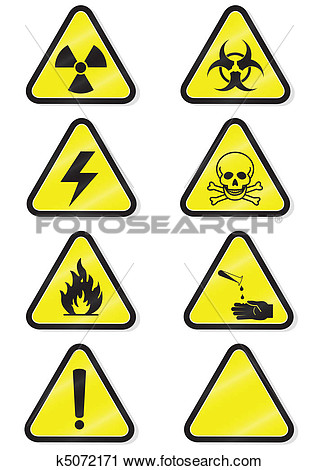 Clipart   Set Of Chemical Warning Signs   Fotosearch   Search Clip Art