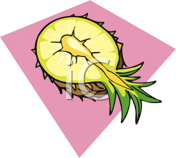 Pineapple Cut In Half Clipart Image   Foodclipart Com