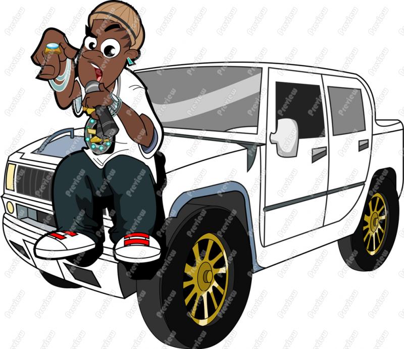 Hip Hop Rapper Character Clip Art   Royalty Free Clipart   Vector    