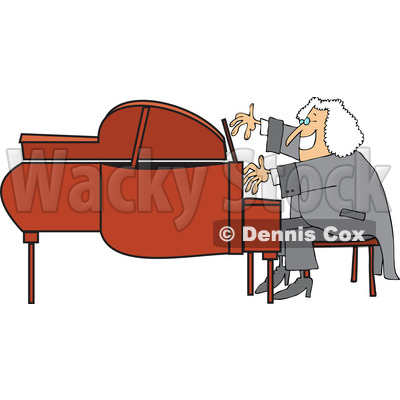 Playing A Piano   Royalty Free Vector Clipart   Dennis Cox  1197990