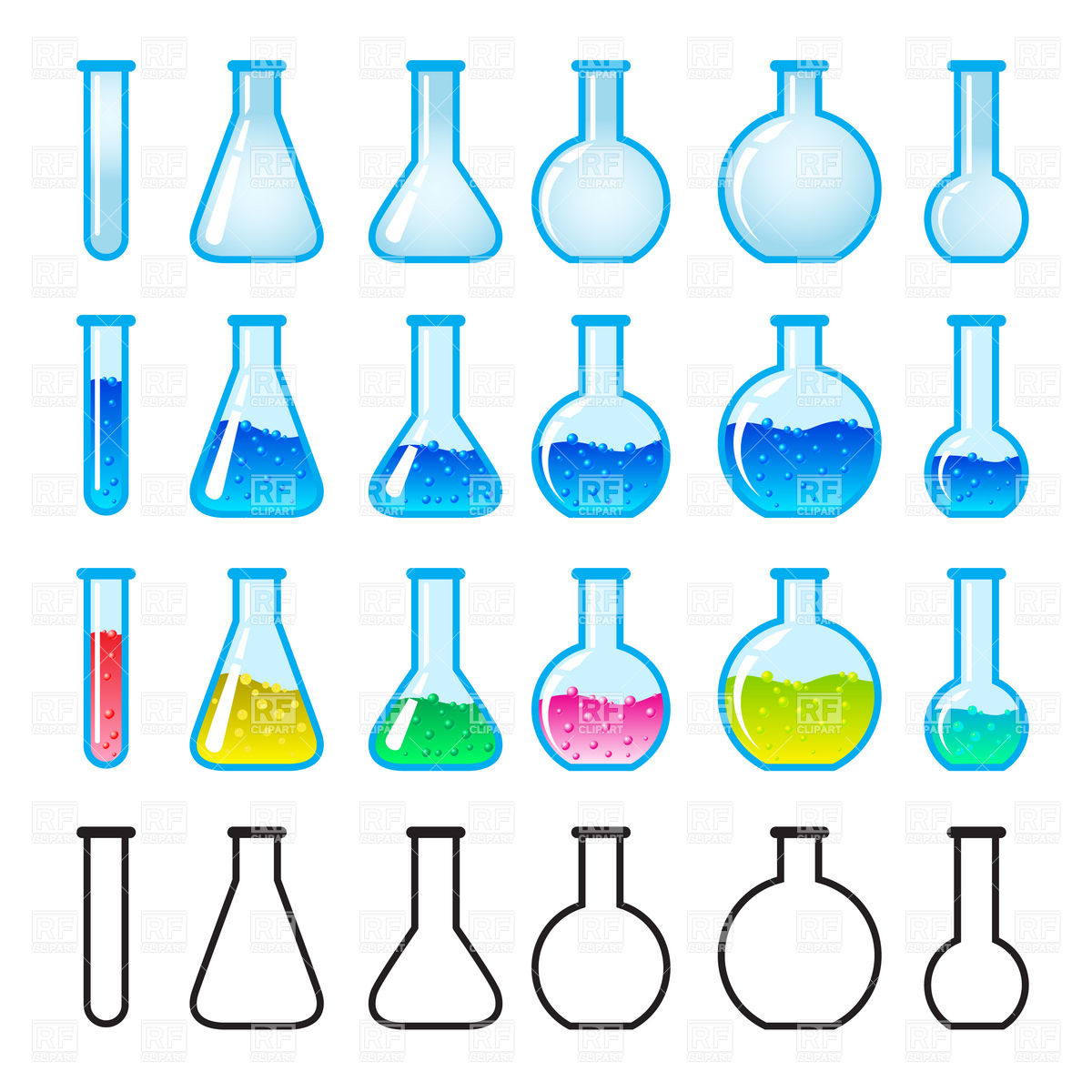 And Test Tubes 8045 Download Royalty Free Vector Clipart  Eps