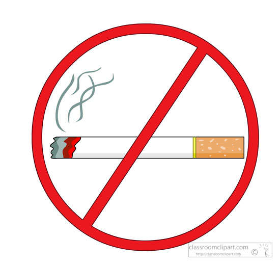 Download Red No Smoking Sign Showing Cigarette Clipart 5723