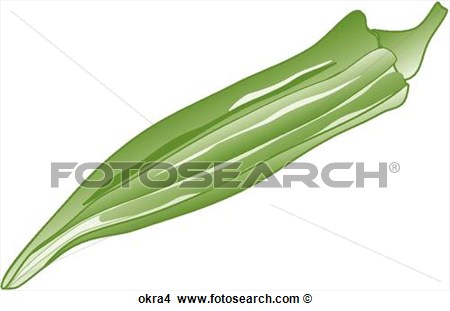 Drawings Of Okra One Okra4   Search Clip Art Illustrations Wall