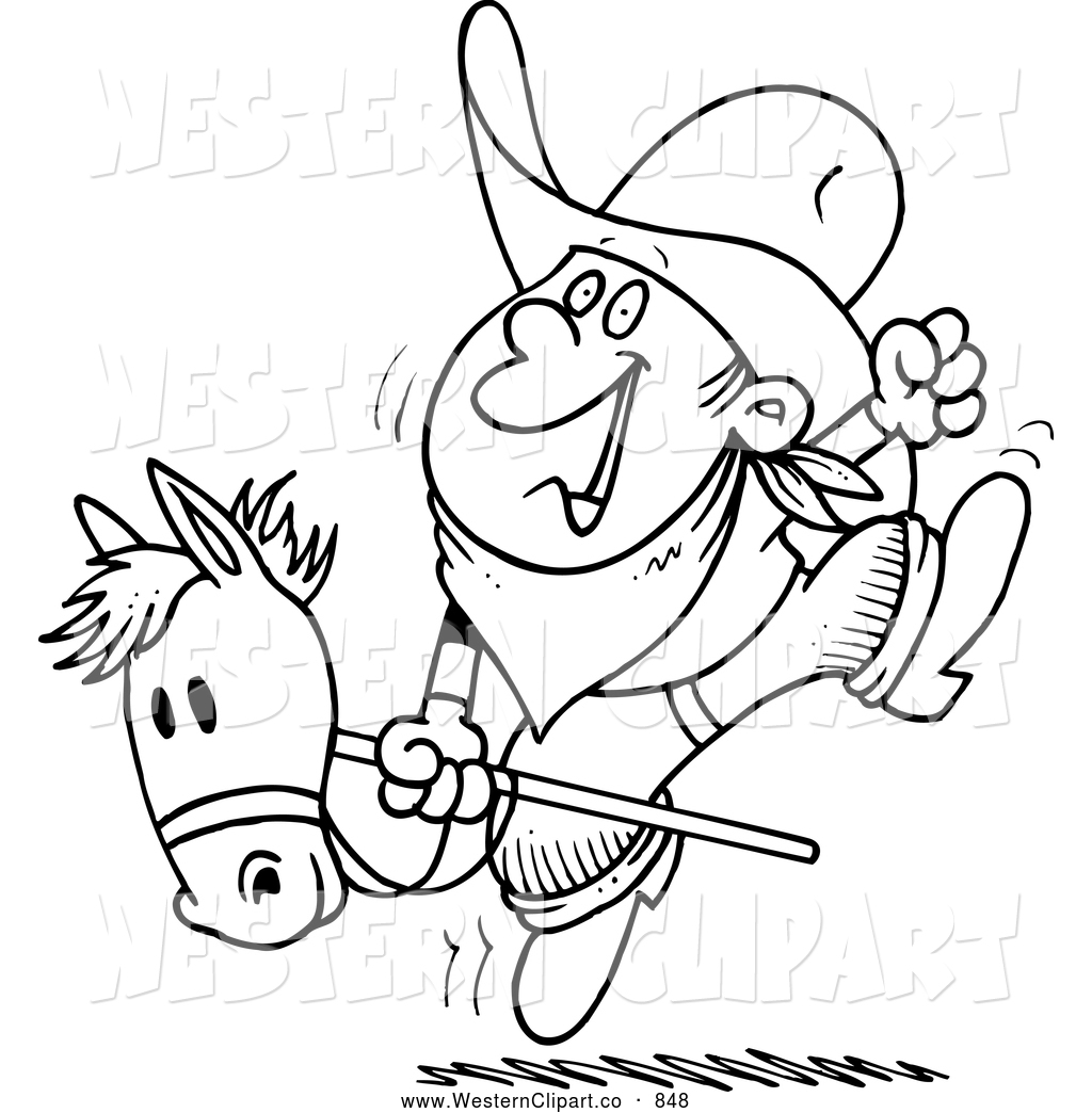 Royalty Free Stick Horse Stock Western Clipart Illustrations