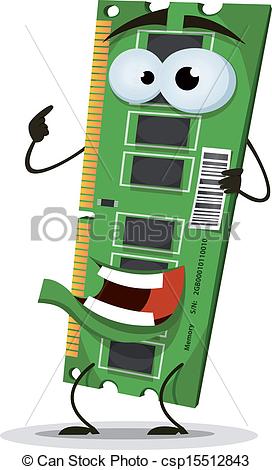 Vector   Ram Memory Card Character   Stock Illustration Royalty Free