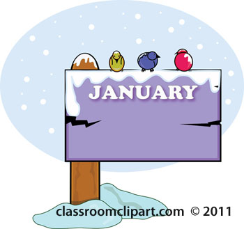 Calendar   January Sign Month 172012   Classroom Clipart