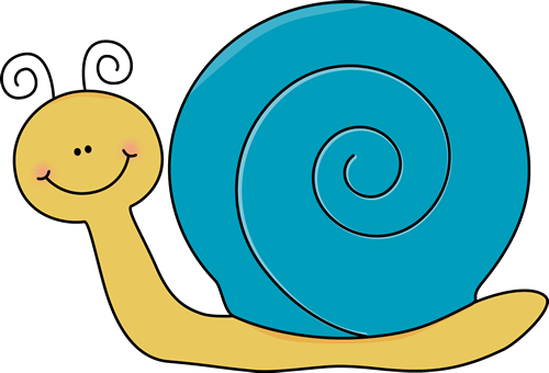 Cute Snail Clip Art Image   Cute Yellow Snail With A Blue Shell And A
