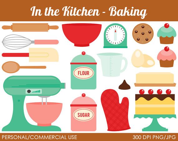 Kitchen   Baking Clipart   Digital Clip Art Graphics For Personal Or